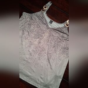 SHEIN Silver Glitter Tank Top